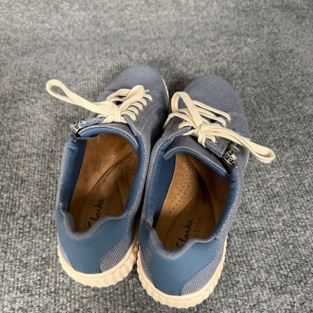 Clarks Collection Womens Size 7 Sneakers Shoes Blue Caroline Echo Casual Zipper - Picture 6 of 10
